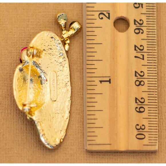 Vintage Red Intricate Stylish Hat Chain Brooch by Scarlett O'hara - Y4 - Picture 2 of 2